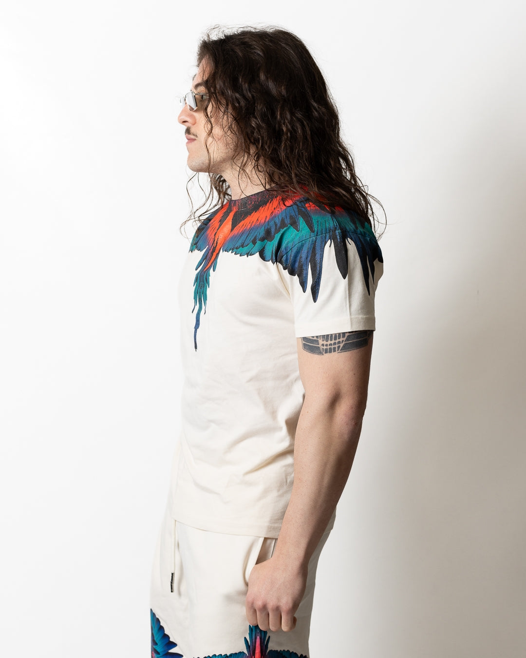 T-Shirt Marcelo Burlon "Icon Wings Colorfull" uomo