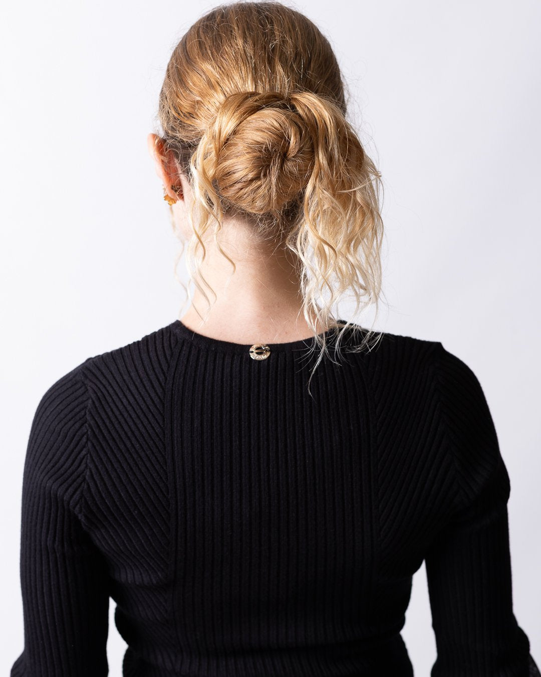 Maglia Twinset Actitude in costina con ricami in pizzo donna
