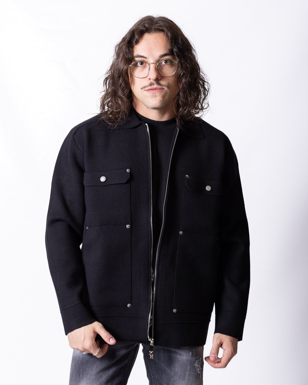 Cardigan Richmond X full zip con tasche