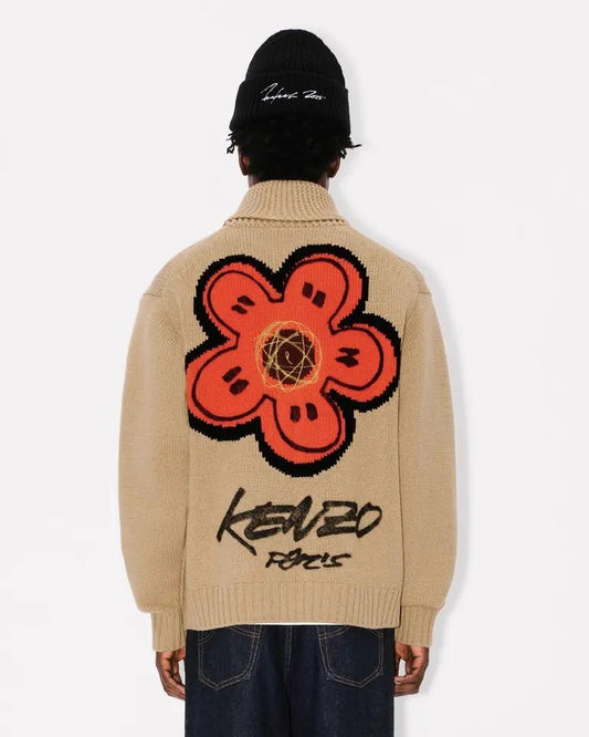 Cardigan Kenzo Paris "Futura" in lana uomo