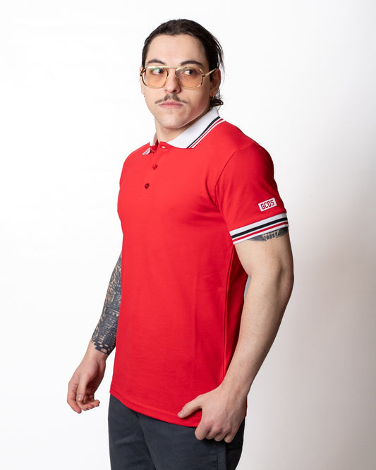 Polo GCDS con fasce a contrasto uomo