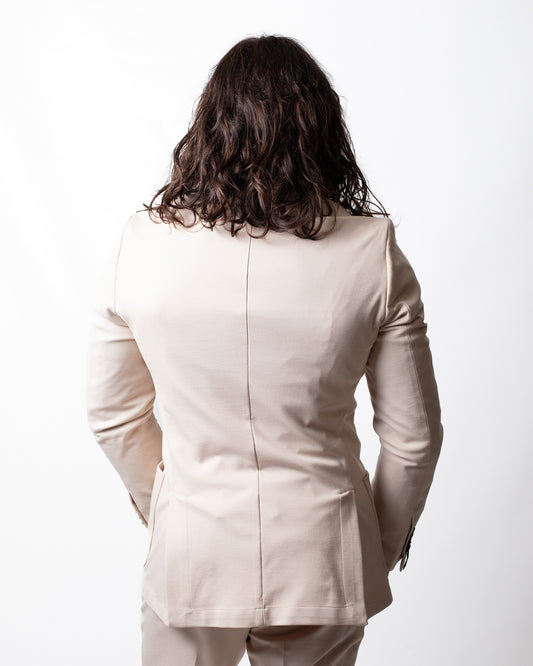 Giacca blazer Daniele Alessandrini doppiopetto con spilla uomo