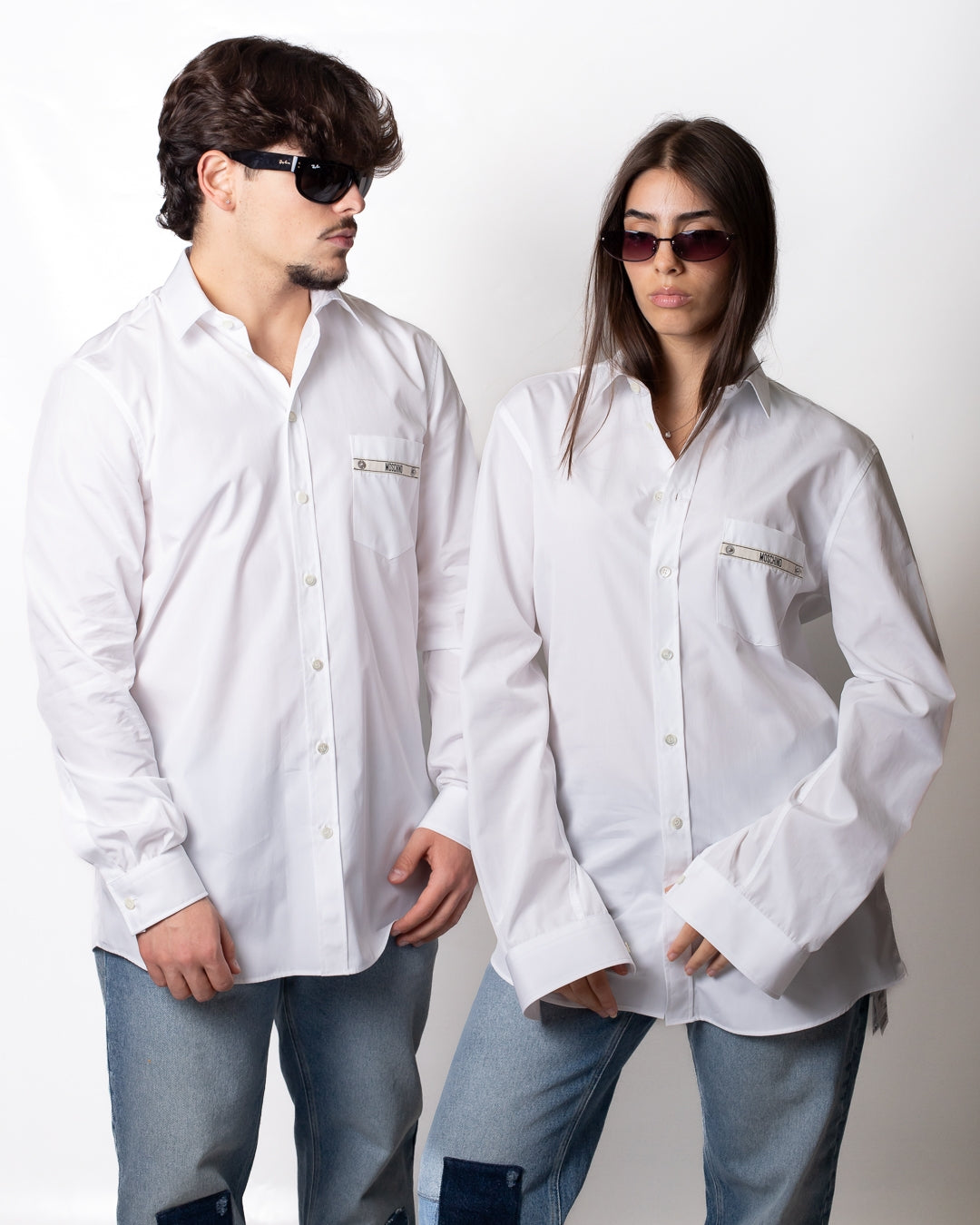 Camicia Moschino con taschino logato
