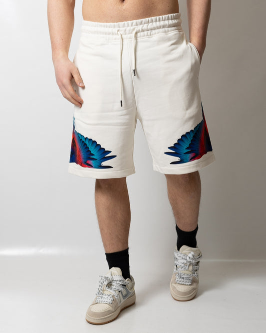 Bermuda Marcelo Burlon in felpa "Icon Wings" uomo