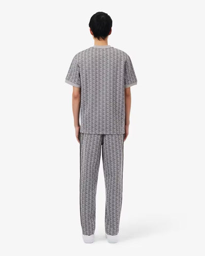 Pantalone Lacoste logato allover uomo