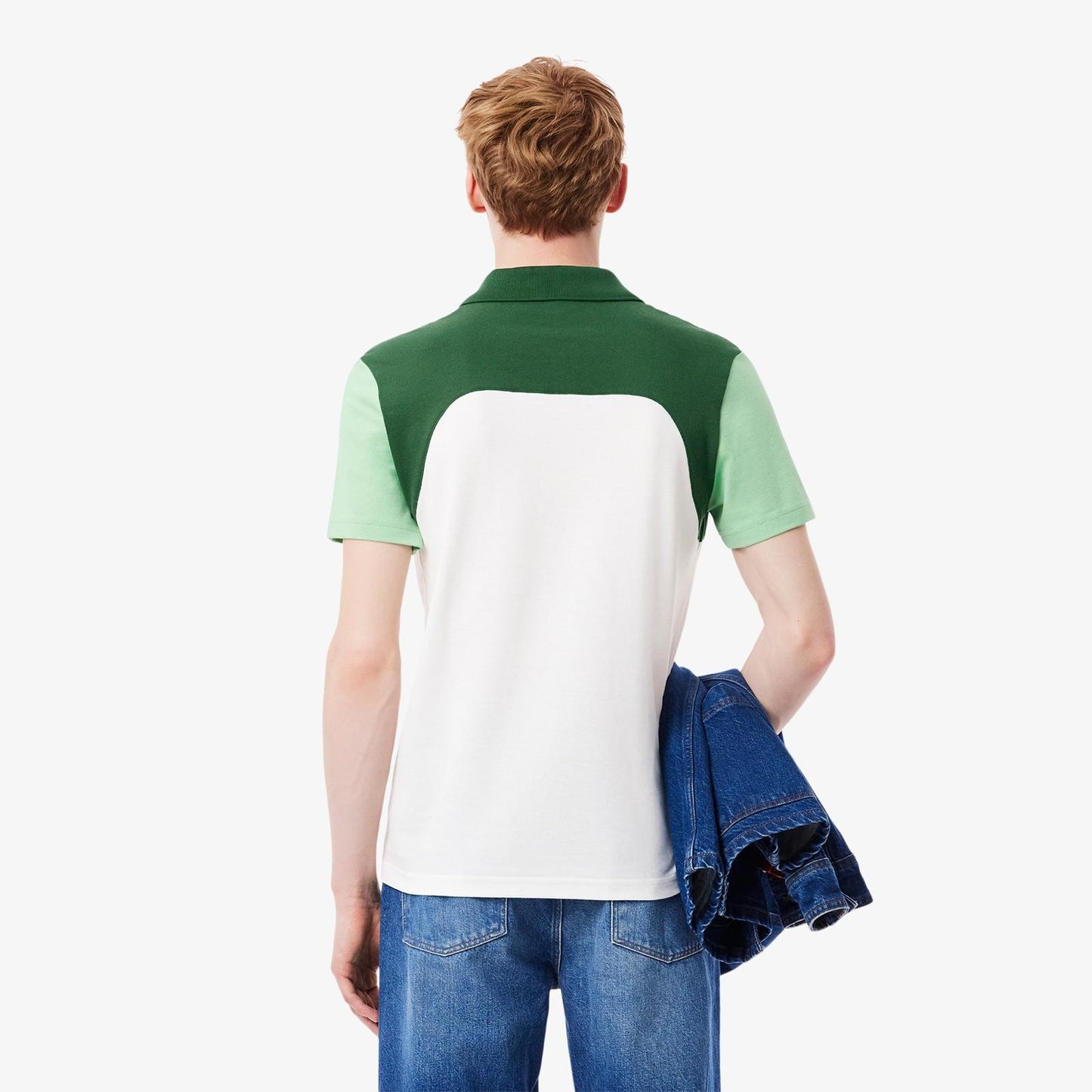 Polo Lacoste regular color block uomo