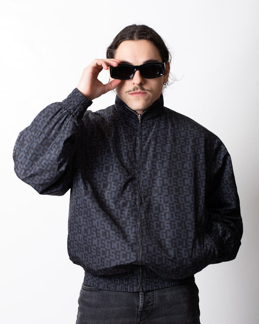 Giubbotto GCDS in nylon con stampa all-over uomo
