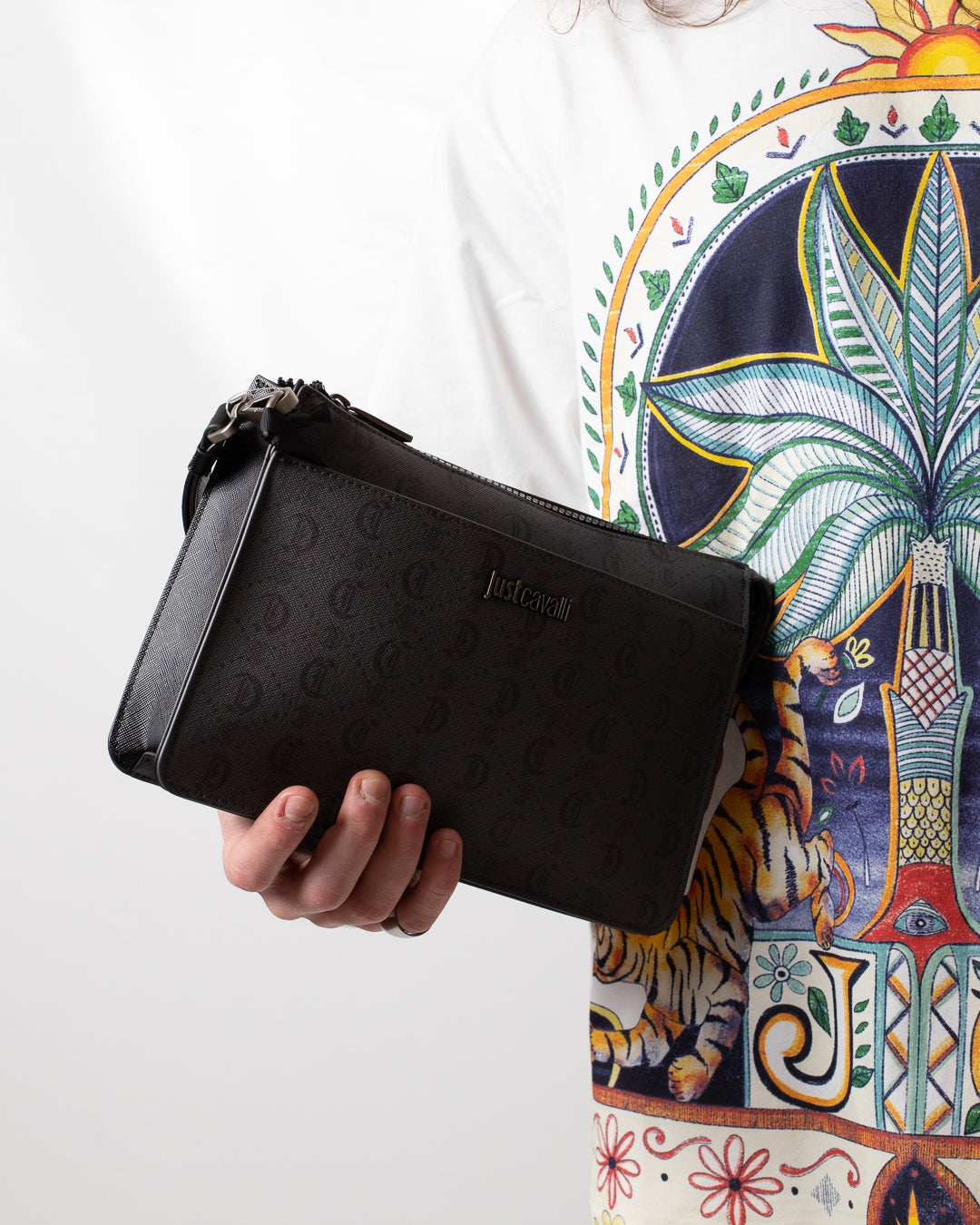 Pochette Just Cavalli "Gothic Print" in ecopelle