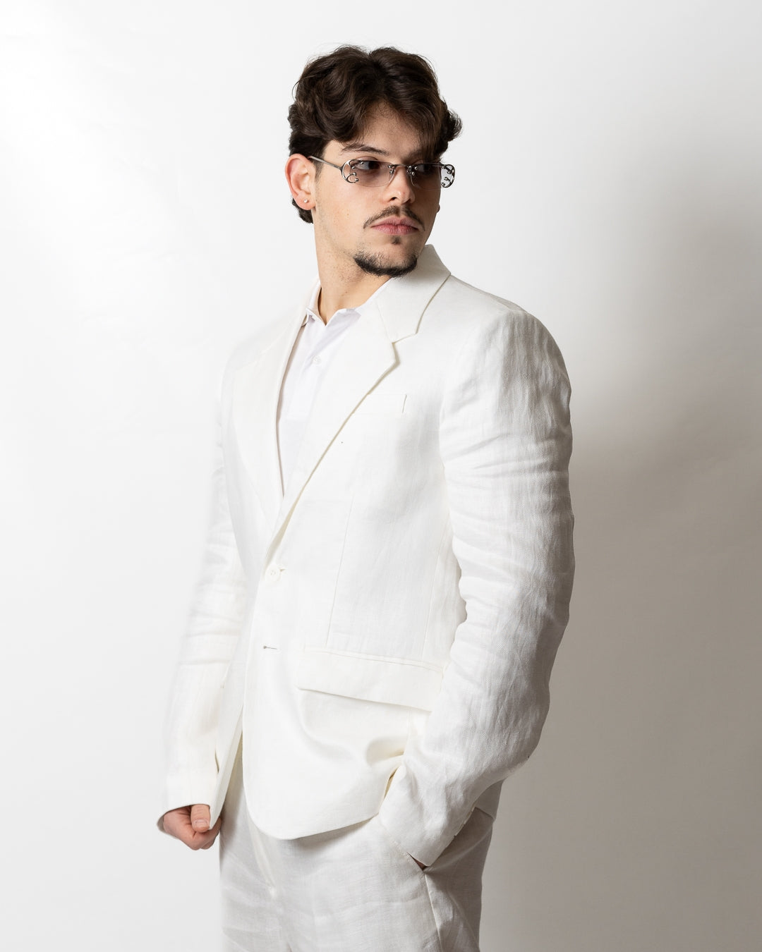 Giacca blazer Richmond X monopetto in lino uomo
