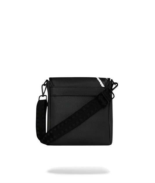 Tracolla Sprayground nero CENTER RIP REVEALING GRAY CHECK MESSENGER SLING 
