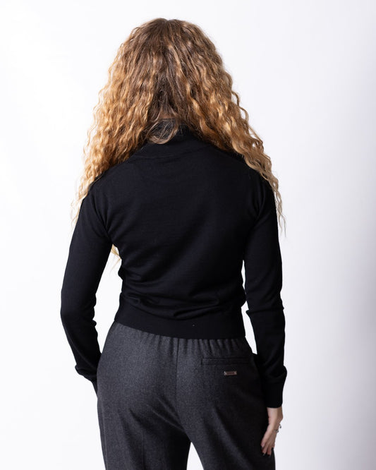 Maglia Iceberg in lana collo alto e logo ricamato
