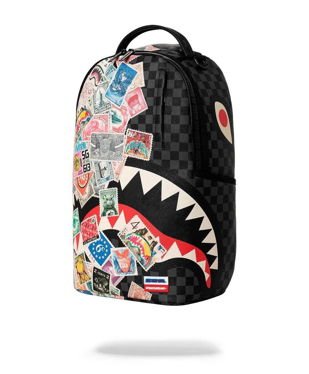Zaino Sprayground nero USPS HALF STAMPS BACKPACK