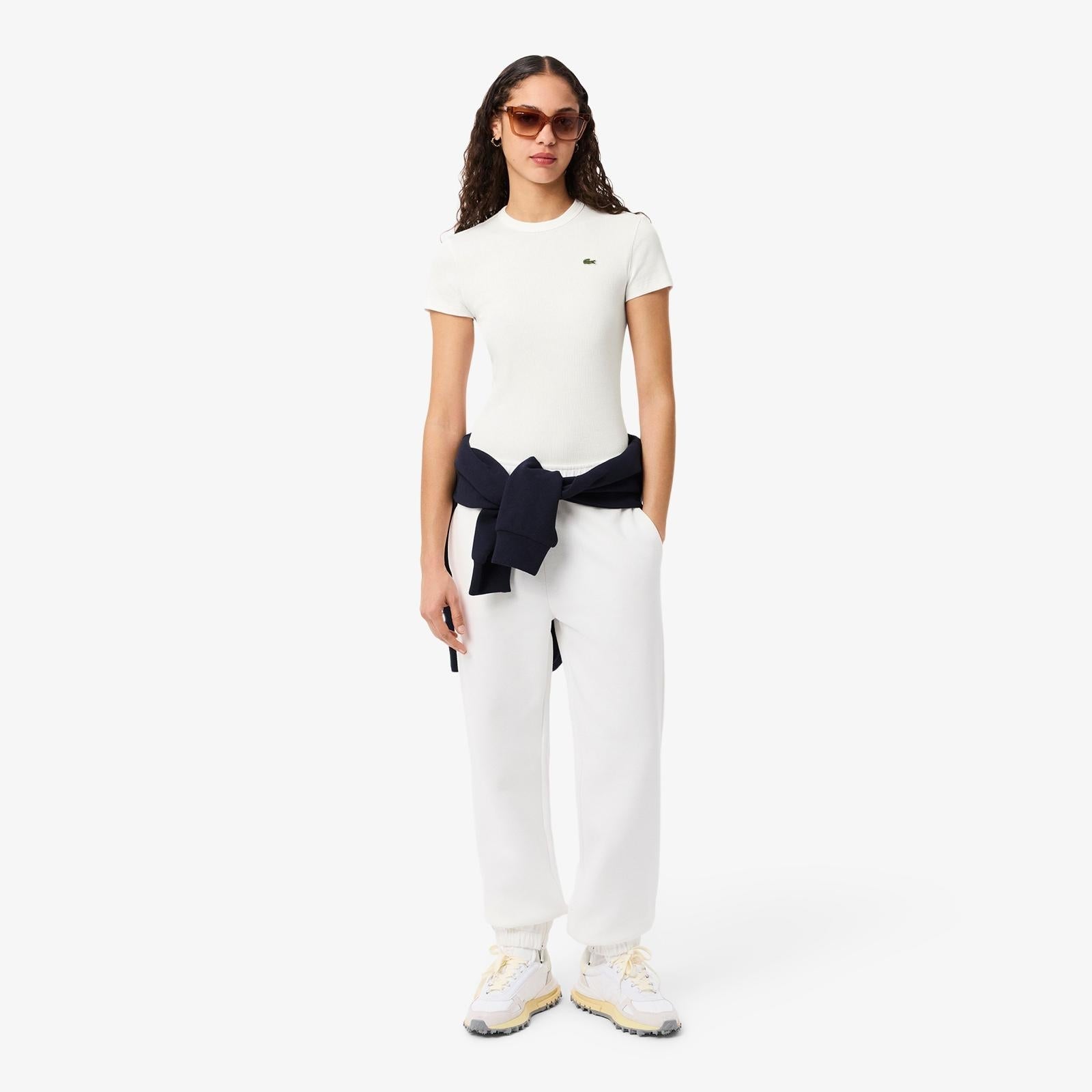 T-Shirt Lacoste "Slim Fit Ribbed" donna