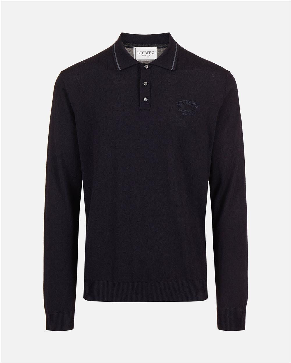 Maglia a polo Iceberg in lana uomo