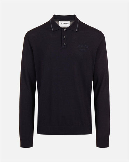 Maglia a polo Iceberg in lana uomo