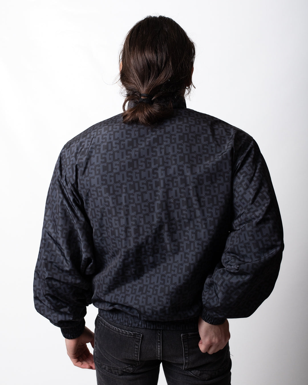 Giubbotto GCDS in nylon con stampa all-over uomo