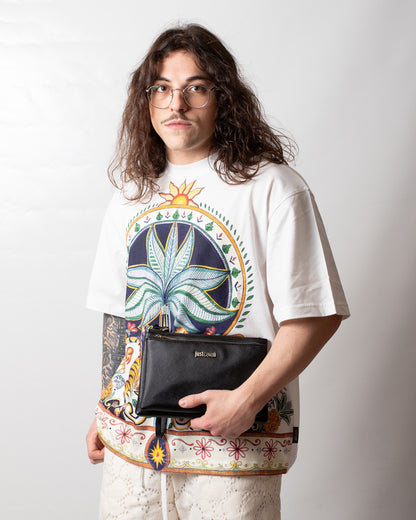 Pochette Just Cavalli "Metal lettering" in ecopelle