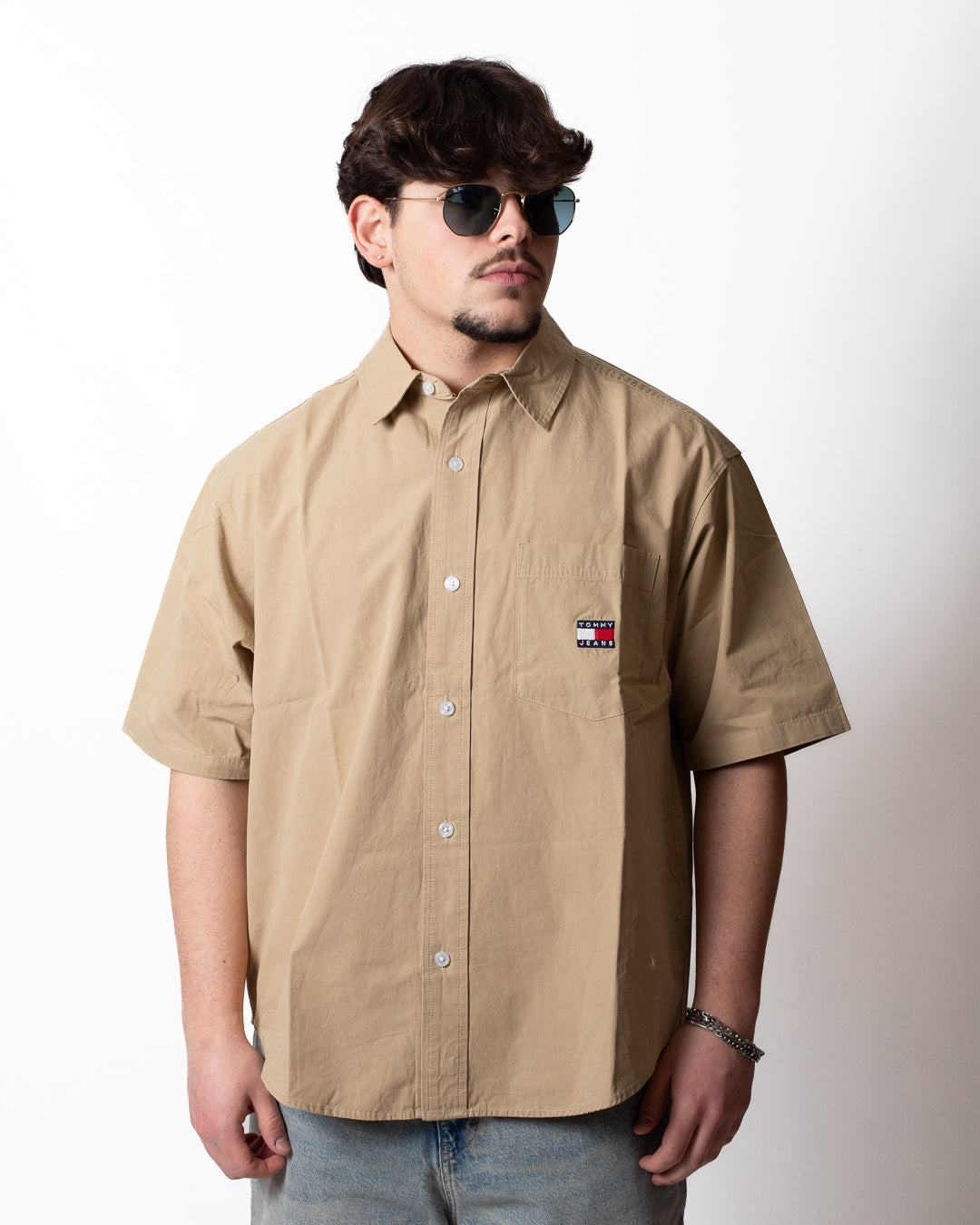 Camicia Tommy Jeans over con taschino uomo