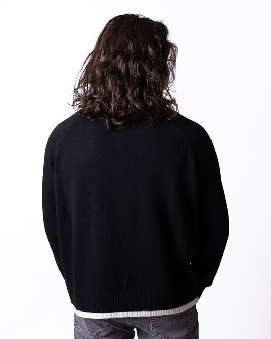 Maglia Palm Angels dolcevita in lana e cashmere con logo ricamato