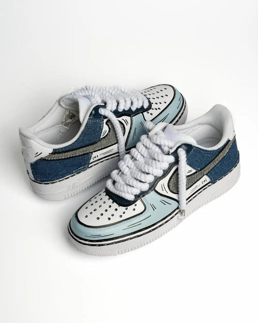 Sneakers Seddys "Nike Air Force One Comics Denim"