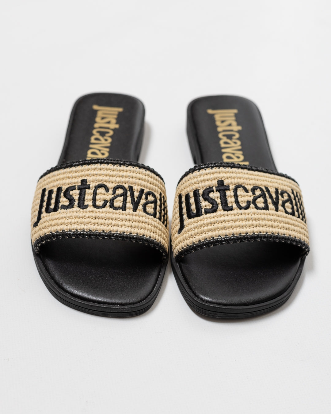 Sandalo Just Cavalli con fascia in paglia donna