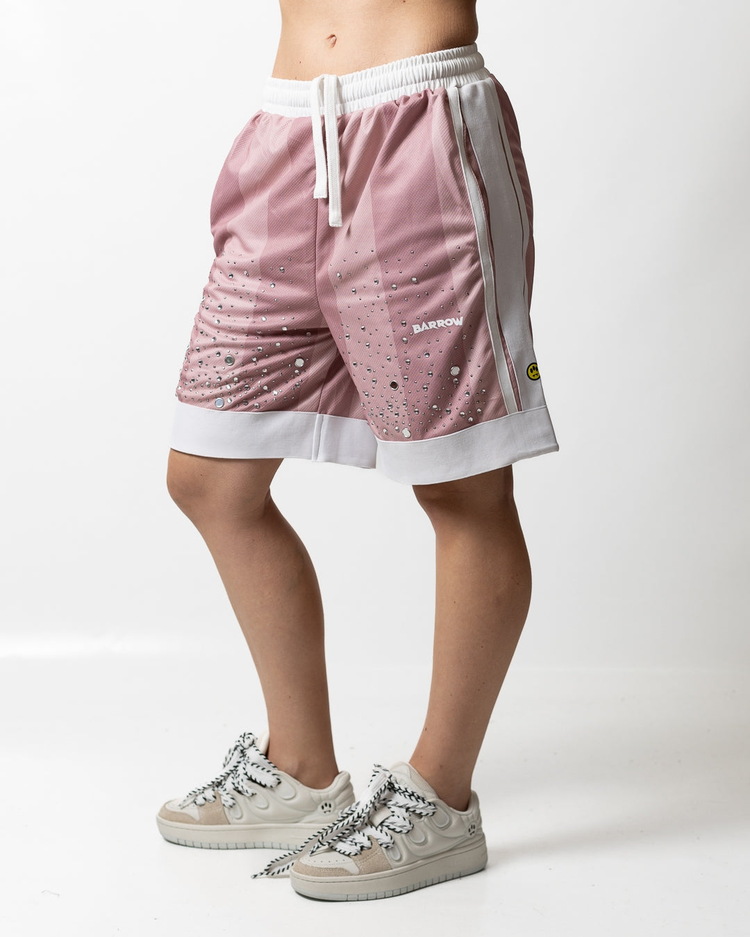 Short Barrow soccer con borchie e strass donna