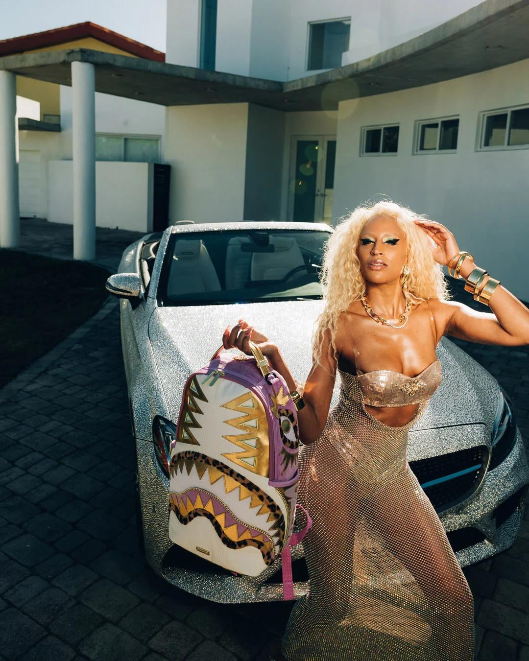 Zaino Sprayground rosa Pink safari dlxsv backpack