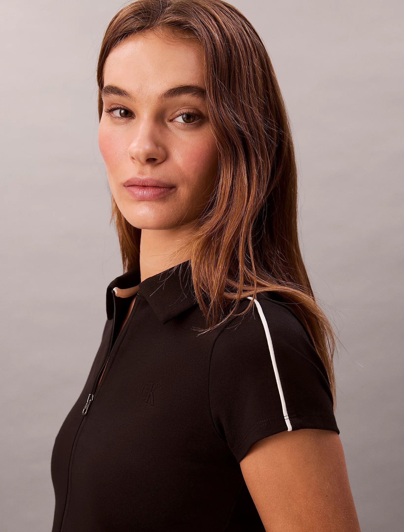 Polo Calvin Klein con zip donna