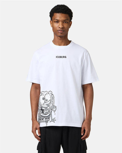 T-Shirt Iceberg X Spongebob con ricamo uomo