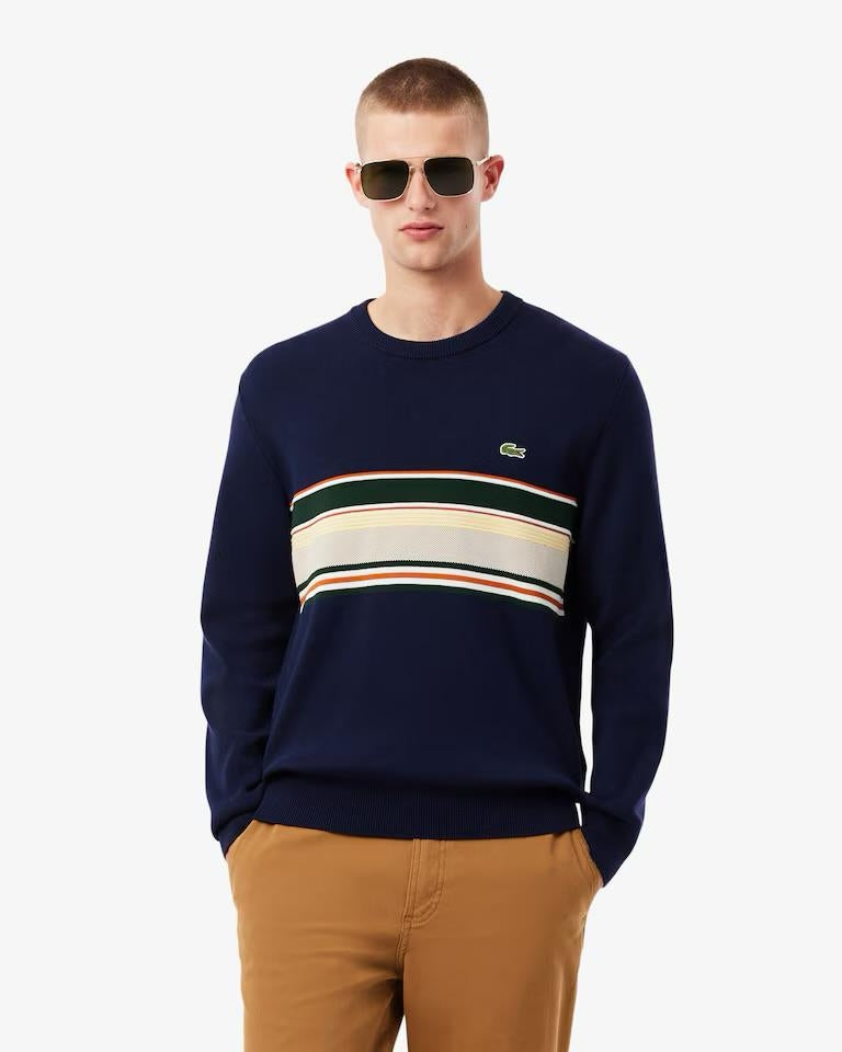 Maglia Lacoste girocollo in misto lana uomo