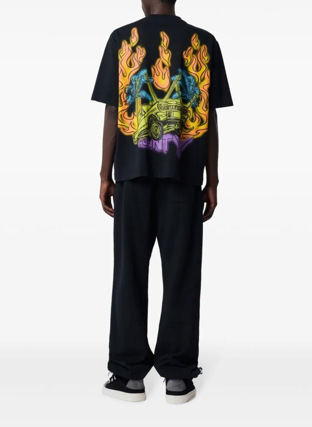T-Shirt Marcelo Burlon "County Flame Black" uomo
