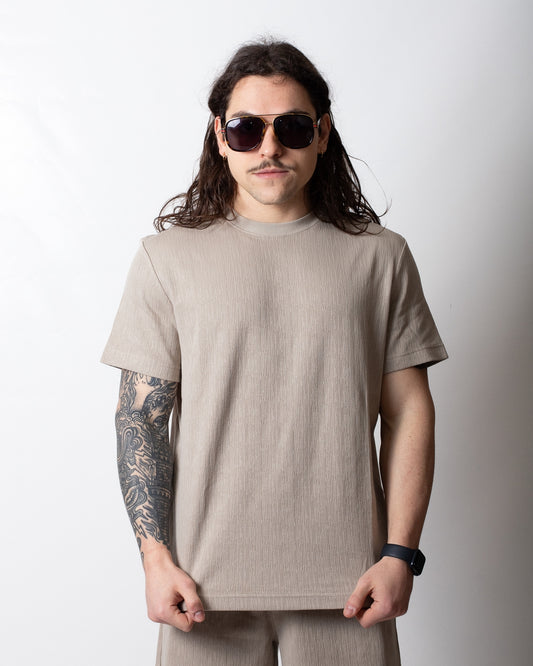 T-Shirt Calvin Klein texturizzata in misto cotone uomo