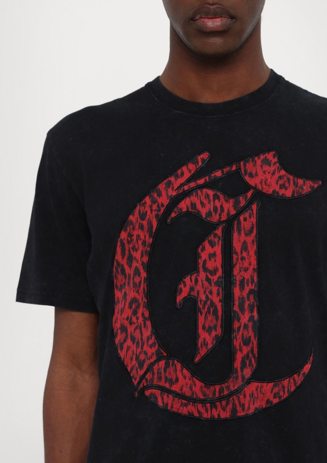 T-Shirt Just Cavalli con maxi logo animalier uomo