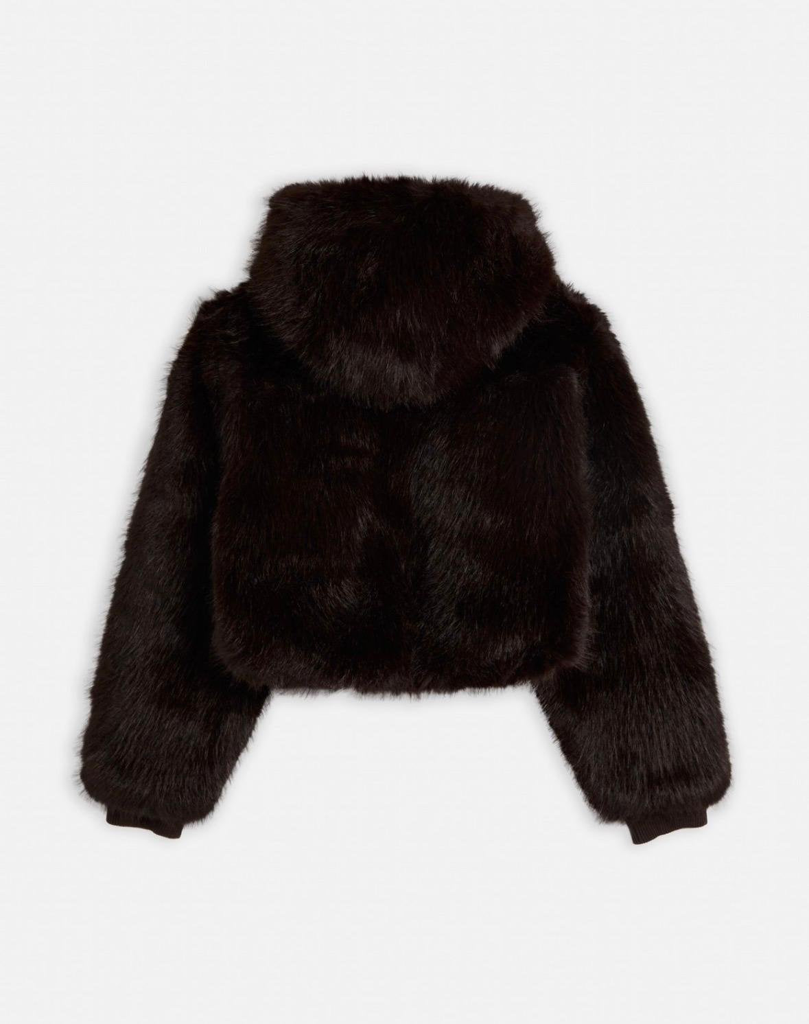 Eco pelliccia Juicy Couture con cappuccio e pompon