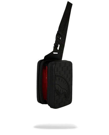 Tracolla Sprayground nero RAISED CHECK HARD SHELL SLING