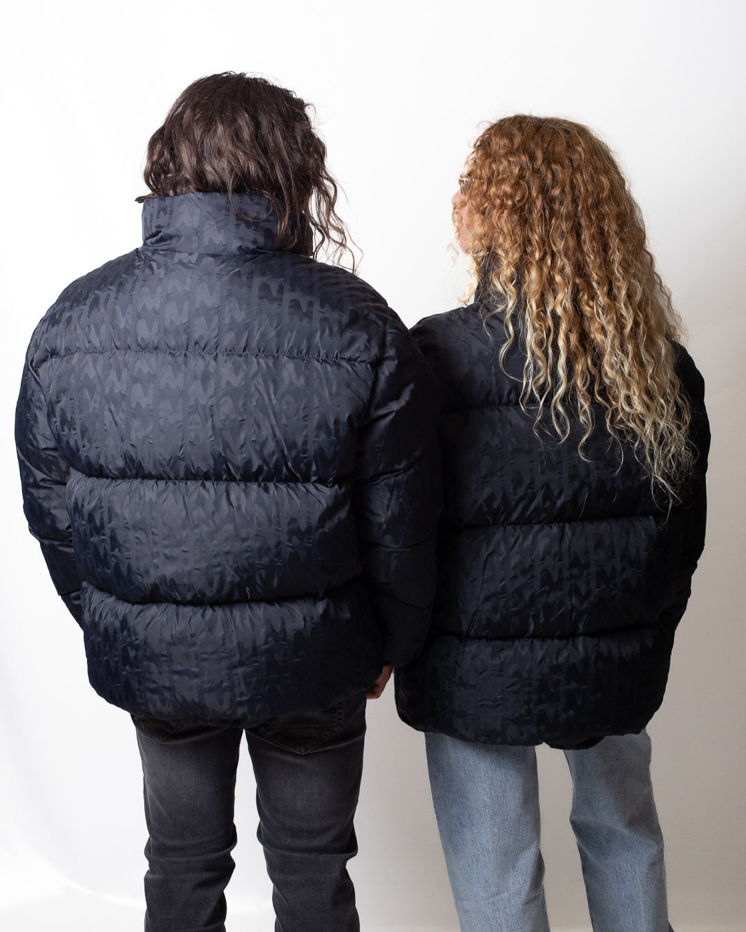 Giubbotto MSGM puffer con logo all-over