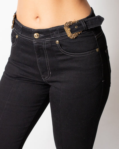 Jeans Versace Jeans Couture a zampa con fibbie donna
