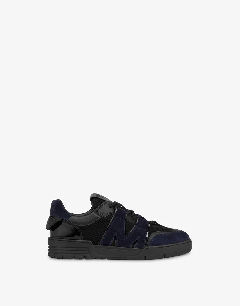 Sneakers Moschino con dettagli in suede uomo