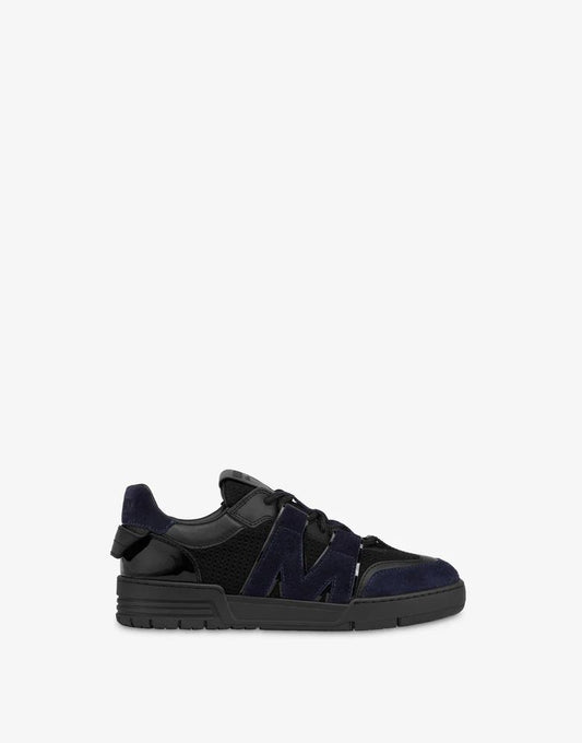 Sneakers Moschino con dettagli in suede uomo
