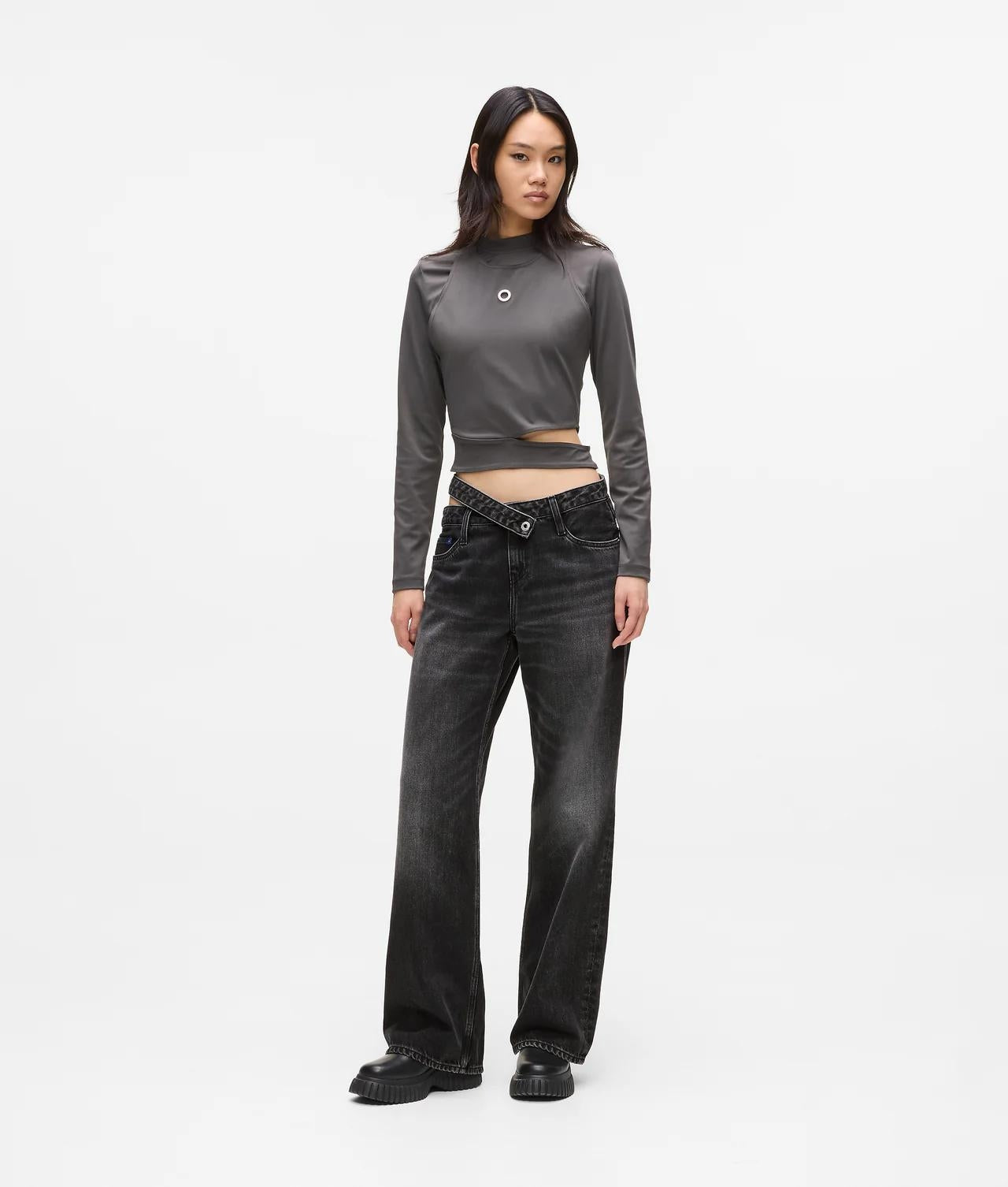 Jeans Karl Lagerfeld mid rise relaxed con dettaglio cut-out donna