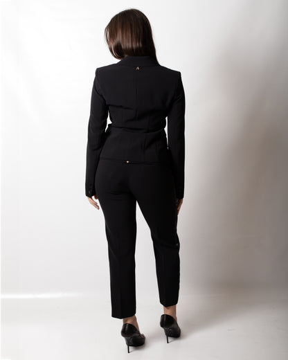 Giacca blazer Twinset Actitude doppiopetto con dettagli in raso donna