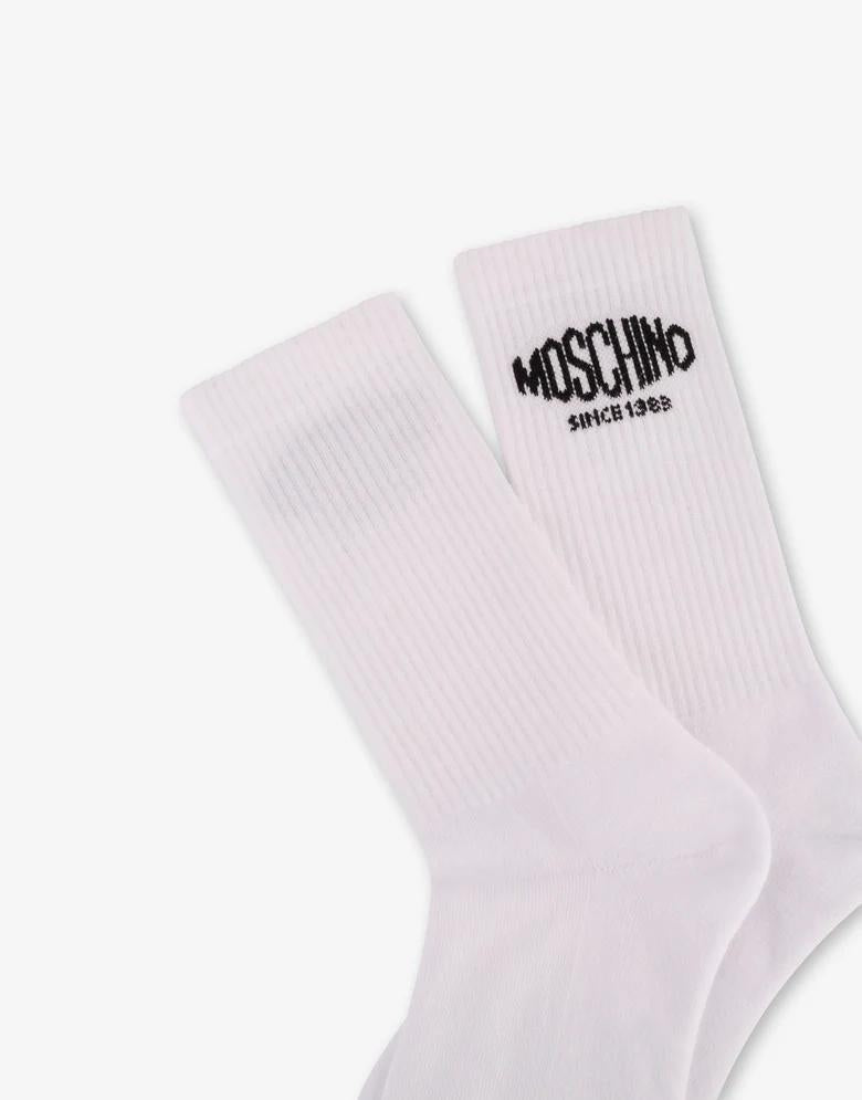 Calze Moschino in spugna logate