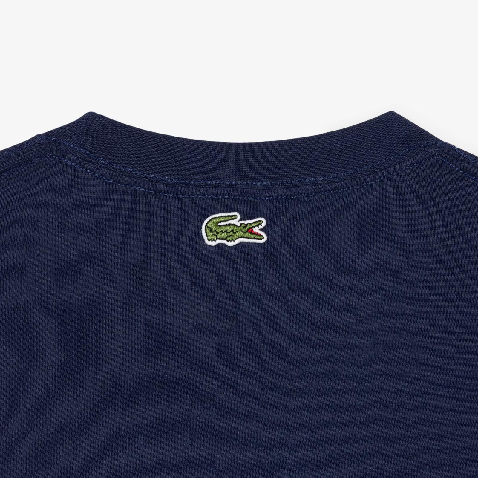 T-Shirt Lacoste classic con logo in rilievo uomo