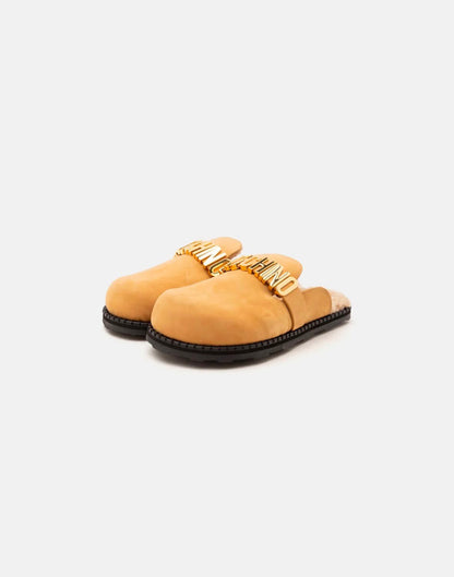 Sandalo Moschino in pelle con logo "Moschino"
