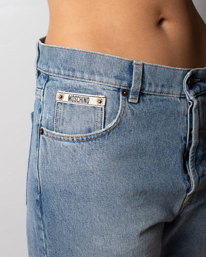 Jeans Moschino straight con patch