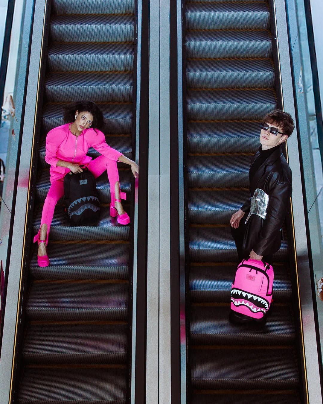 Zaino Sprayground nero shark central nylon black backpack