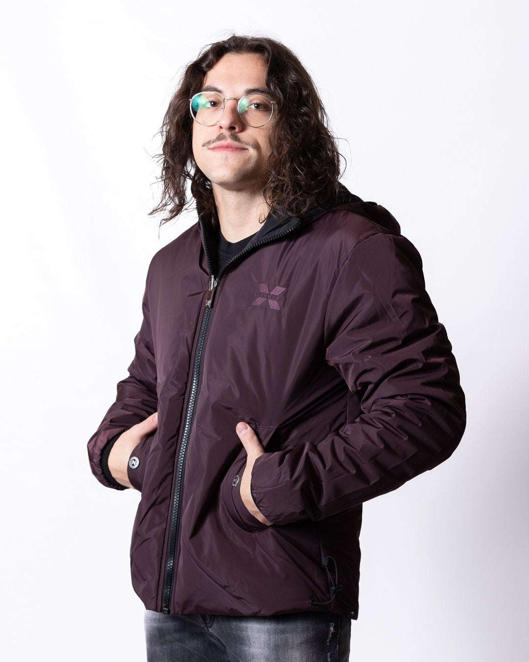 Giubbotto Richmond X reversibile con logo ricamato