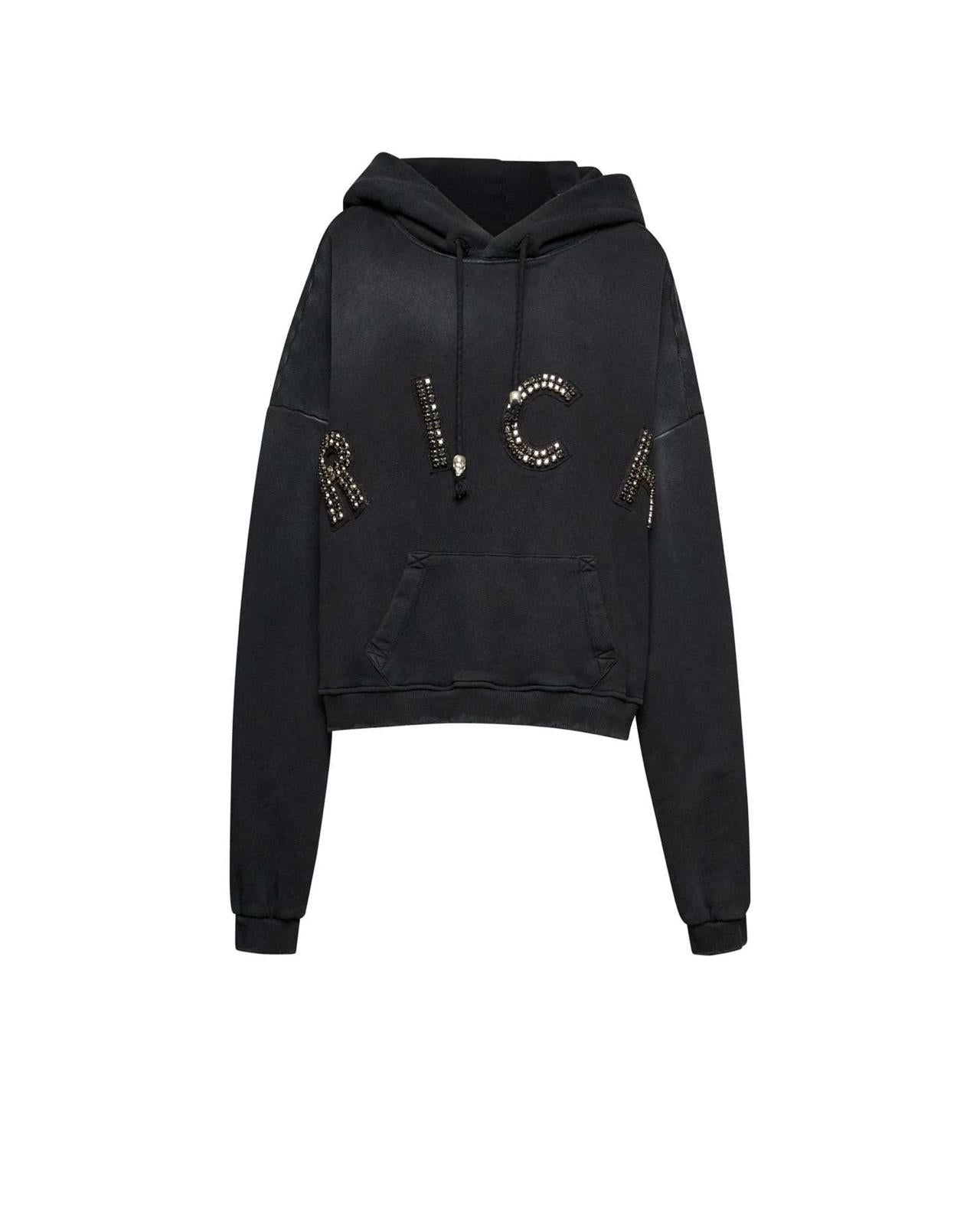 Felpa John Richmond con cappuccio e gioielli donna