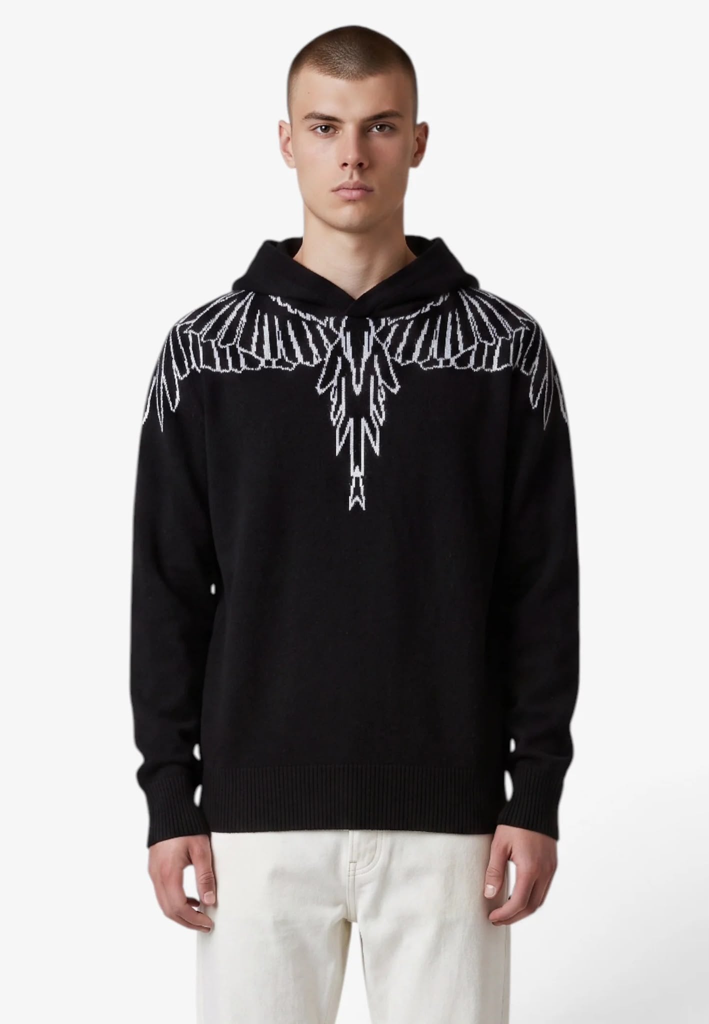 Maglia Marcelo Burlon con cappuccio "Icon Wings" uomo