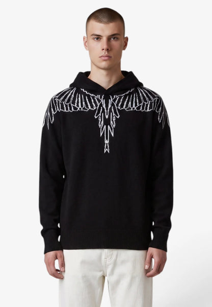 Maglia Marcelo Burlon con cappuccio "Icon Wings" uomo